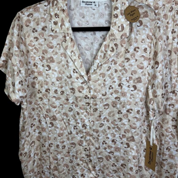 L, XL - BEARPAW - Rayon Sleepwear Set Leopard Animal Print NEW $68 msrp - Picture 2 of 8